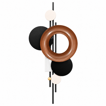 Abstract Metal Wall Art - Geometric Circle Design