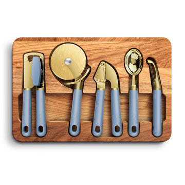 Acacia Cutting Board Kitchen Tool Set 6-Piece