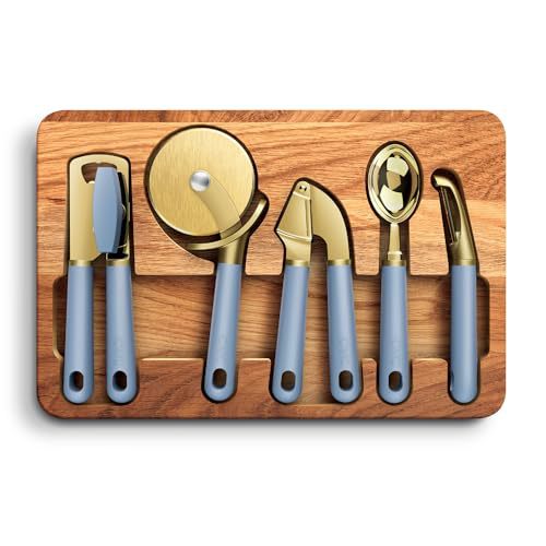 Acacia Cutting Board Kitchen Tool Set 6-Piece