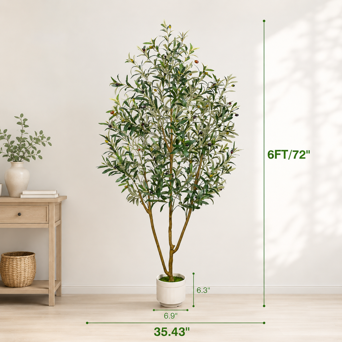 Mediterranean Olive Tree - Artificial Potted Greenery