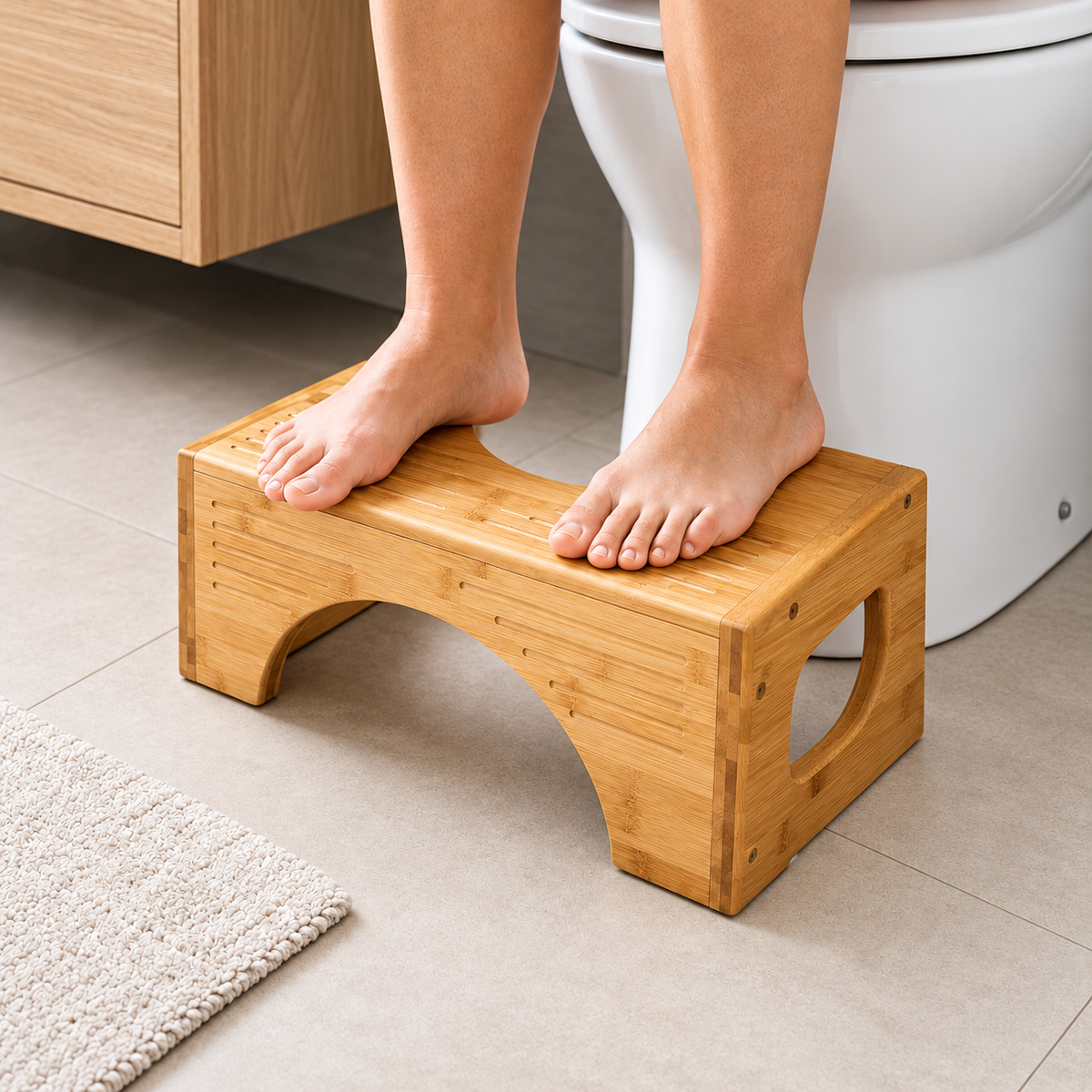 Bamboo Toilet Foot Stool