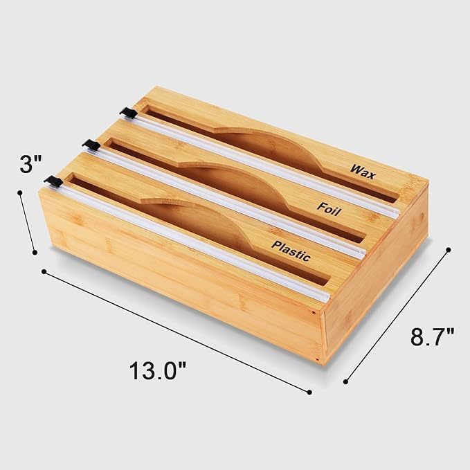 Bamboo Wrap Dispenser with Cutter