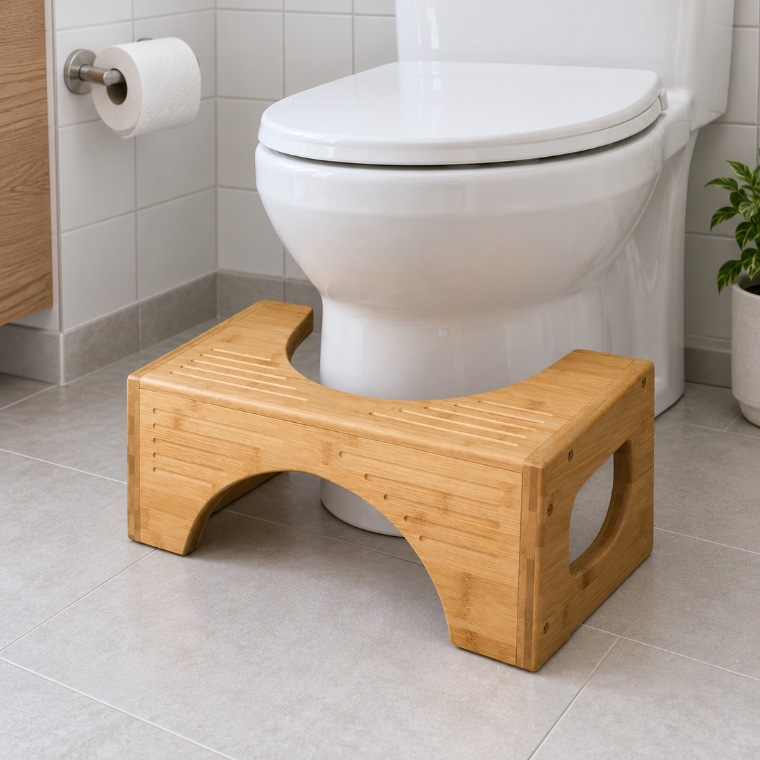 Bamboo Toilet Foot Stool