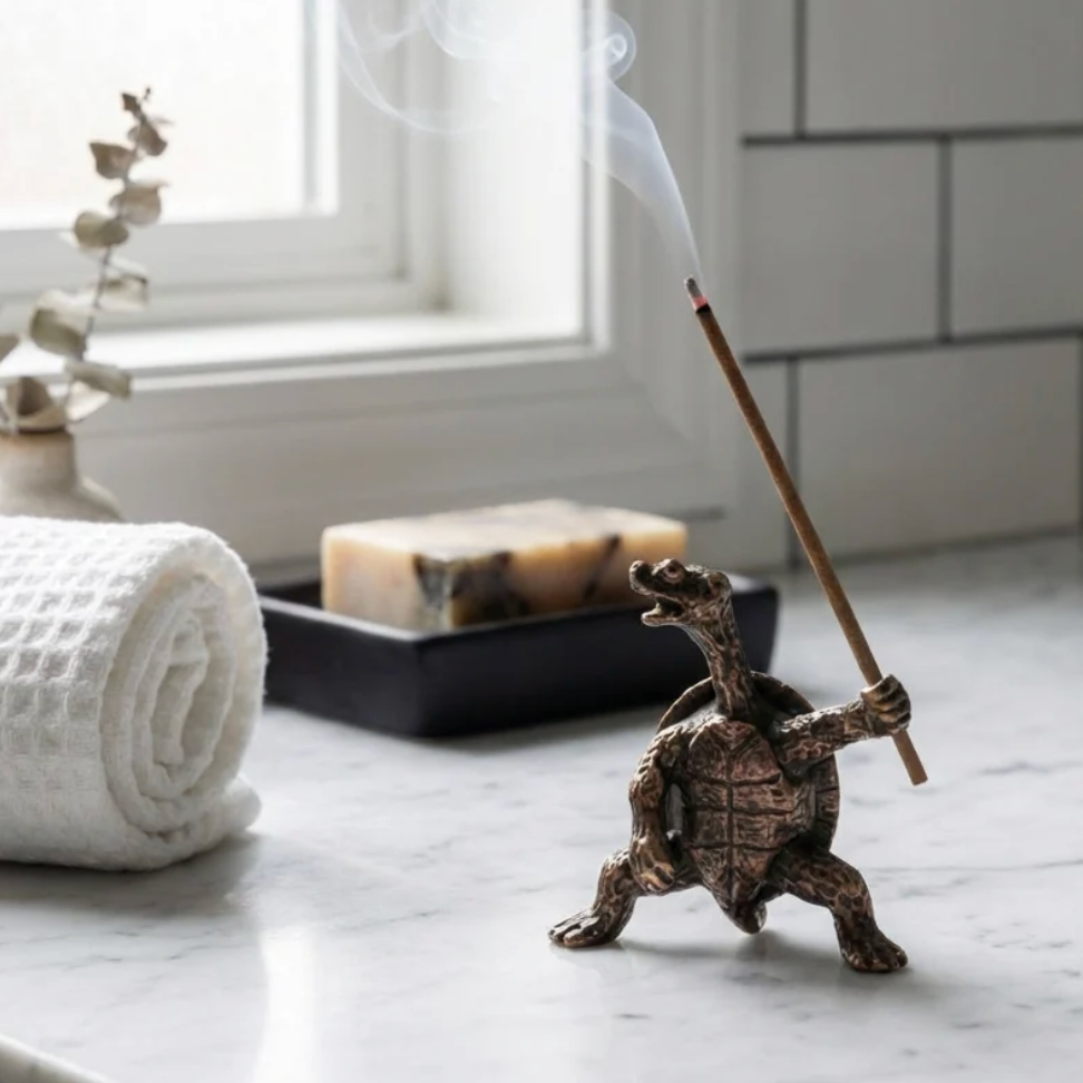 Brass Turtle Incense Holder