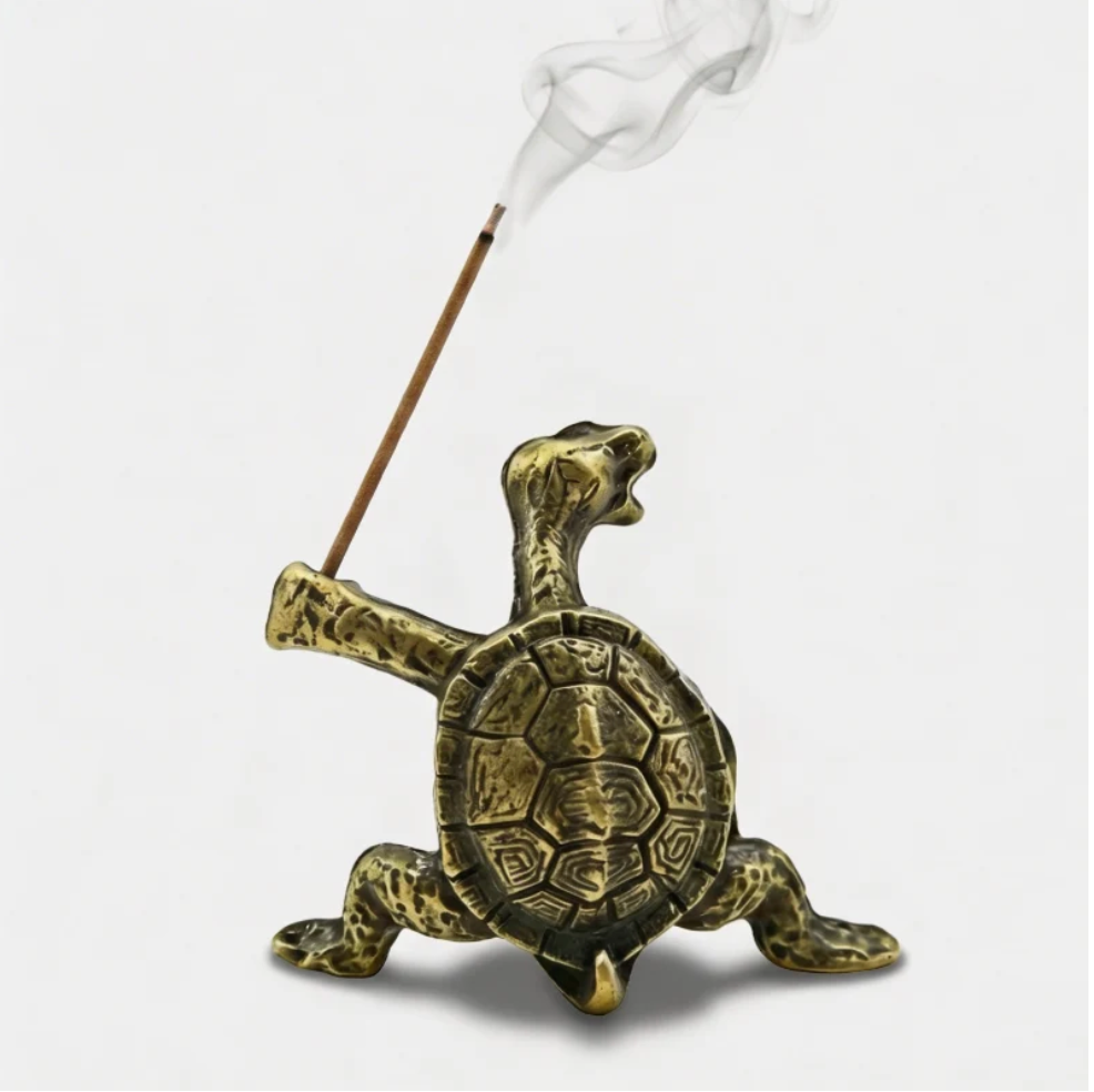 Brass Turtle Incense Holder