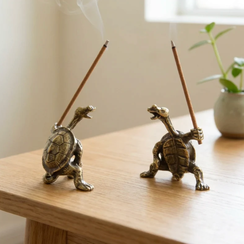 Brass Turtle Incense Holder