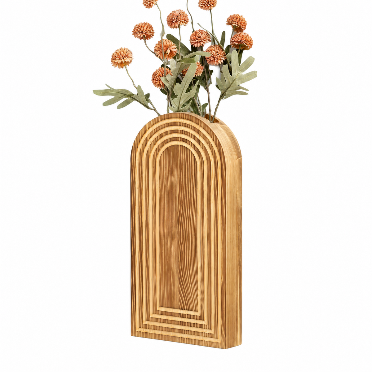 Wooden Arch Wall Vases - Set of 2