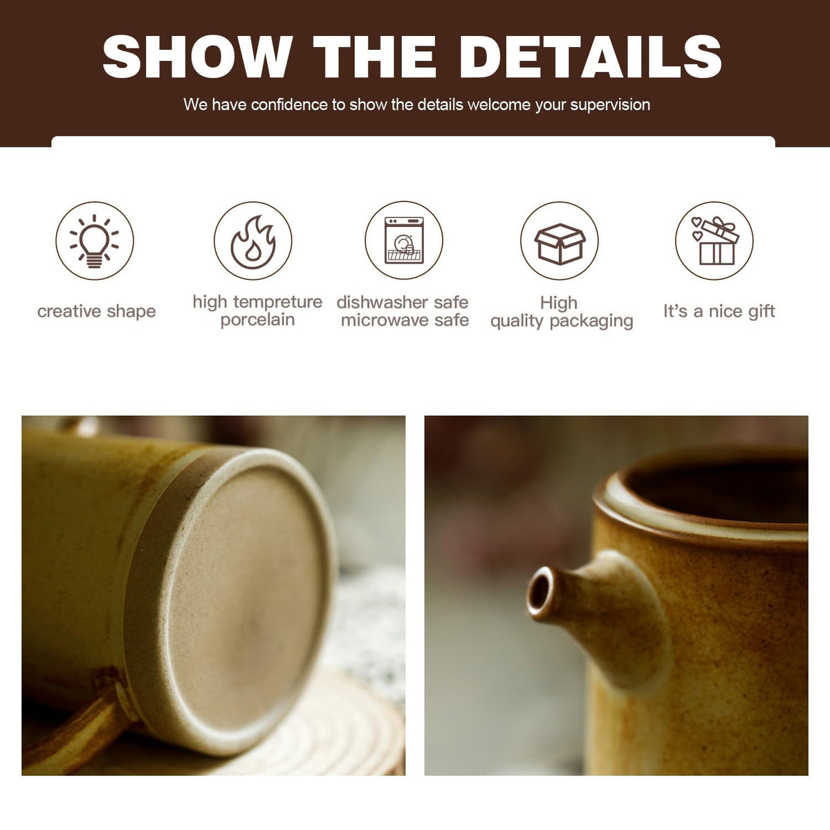 Ceramic Pour Over Coffee Set - Dripper & Mug