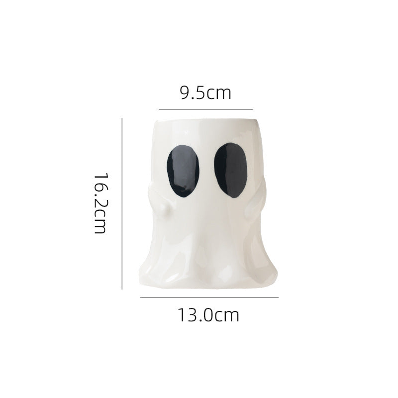 Ceramic Ghost Utensil Holder Halloween Decor