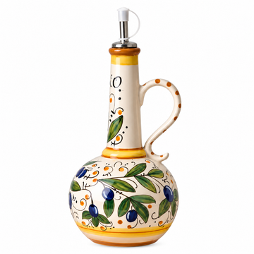 Ceramic Olive Oil Bottle - Mediterranean Design