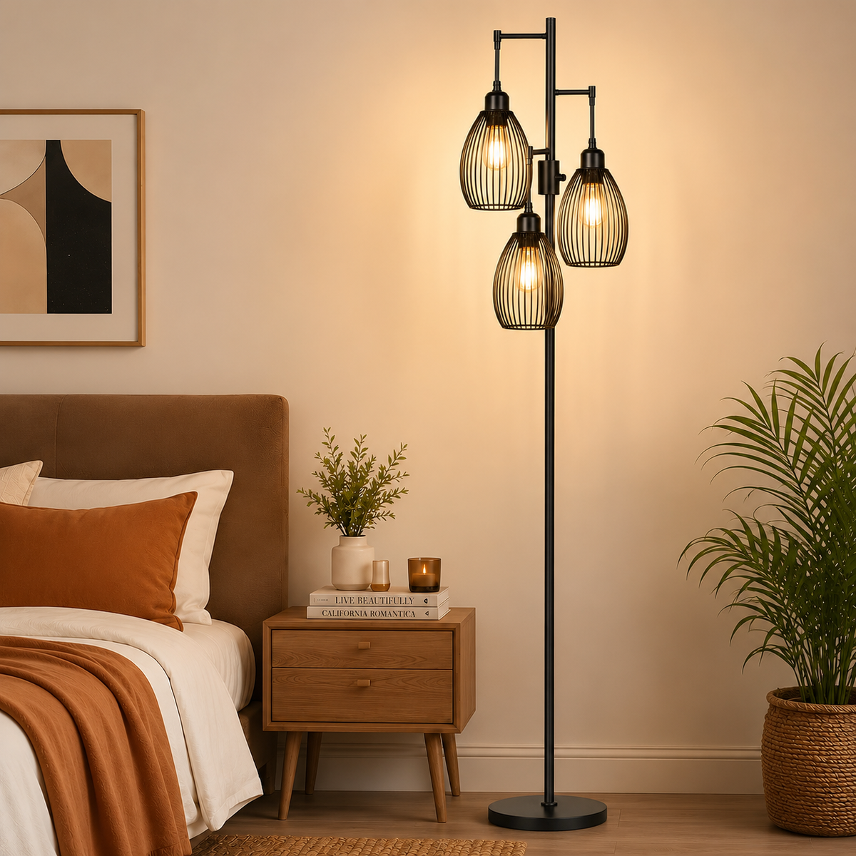 Teardrop Cage Floor Lamp