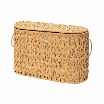 Handwoven Wicker Storage Basket with Lid