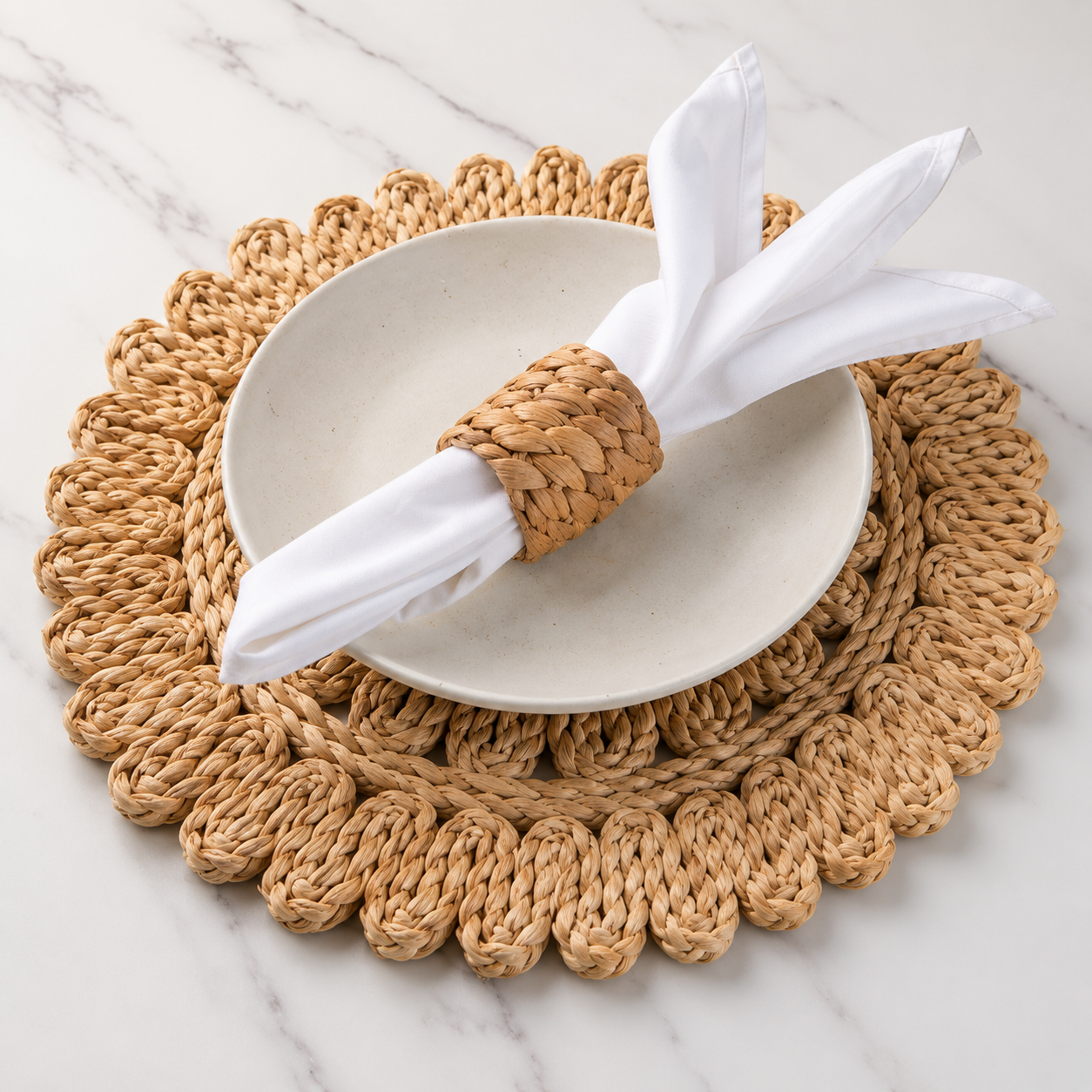 Floral Woven Placemats Set of 6