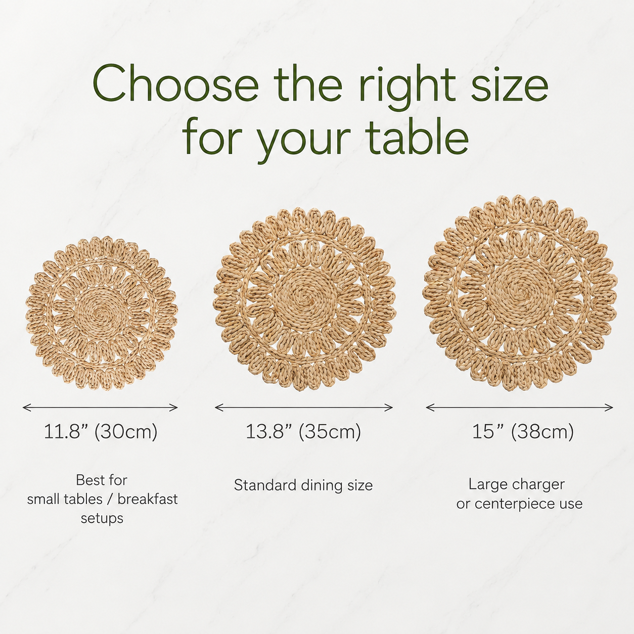 Floral Woven Placemats Set of 6