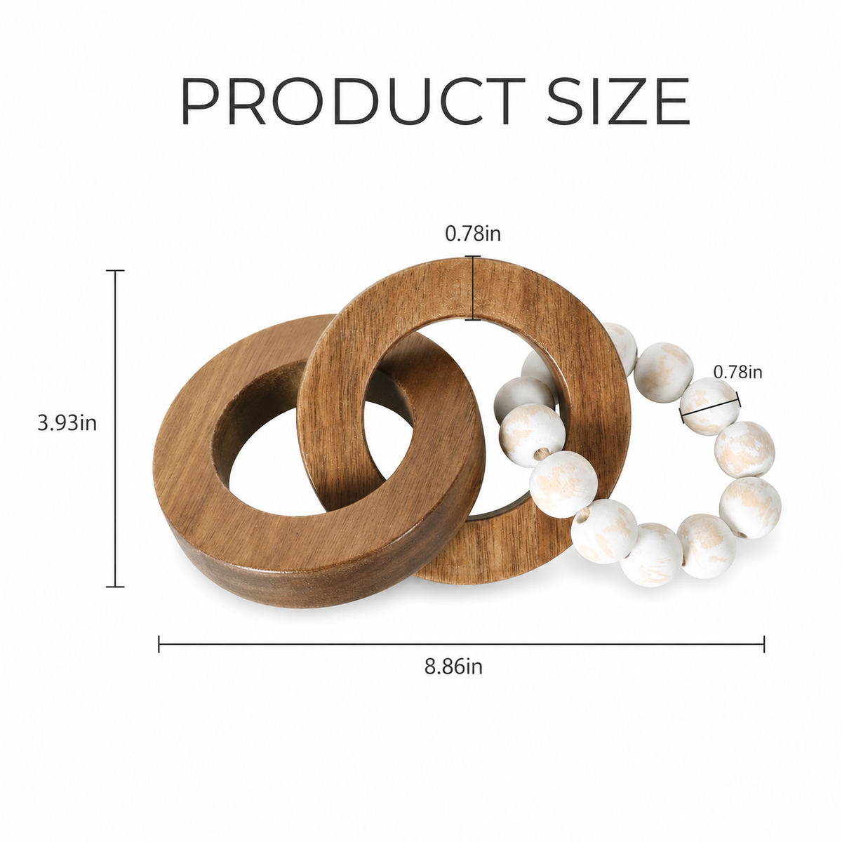 Wood Chain Link Decor - Handcrafted Accent