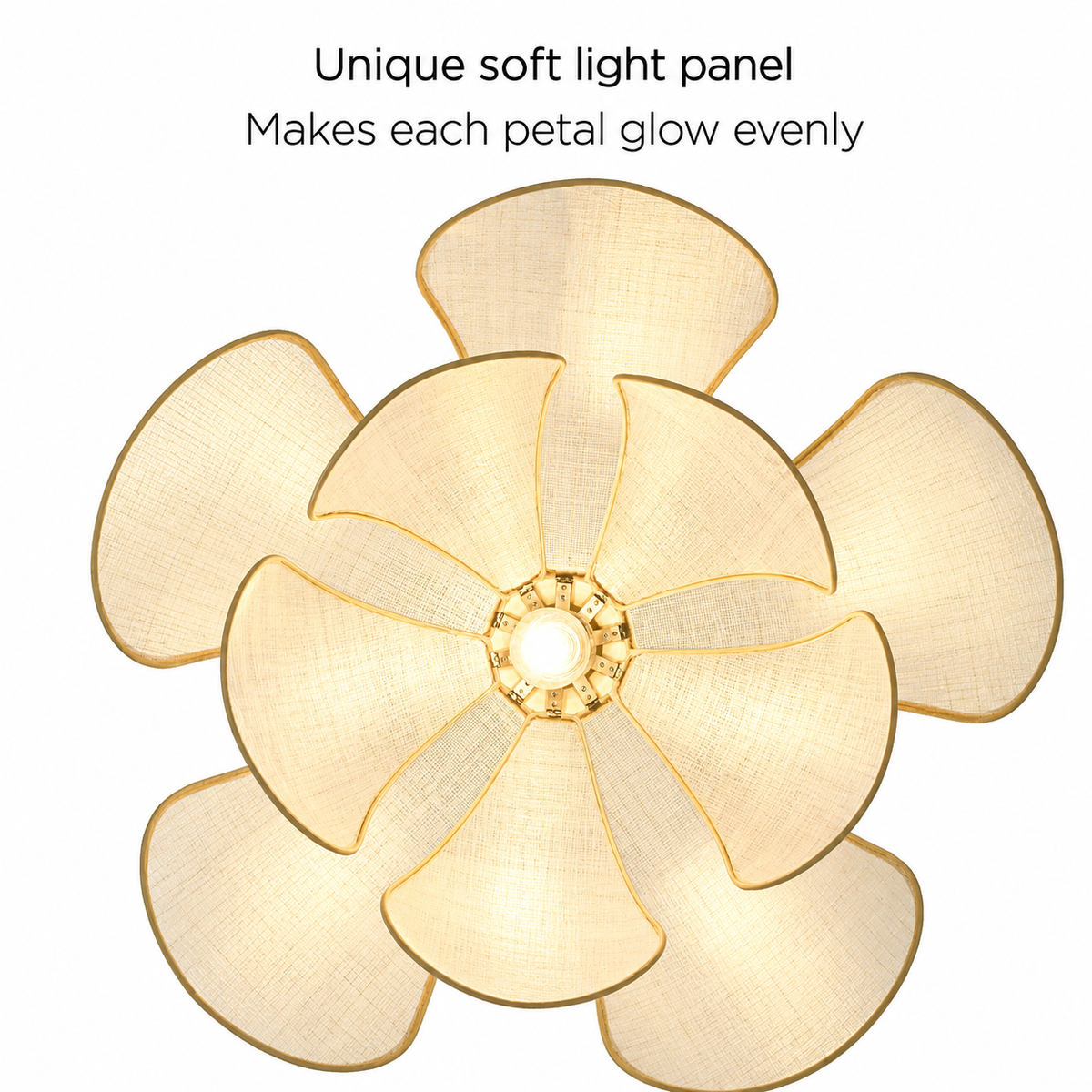 Lotus Linen Pendant Light - Petal Shade