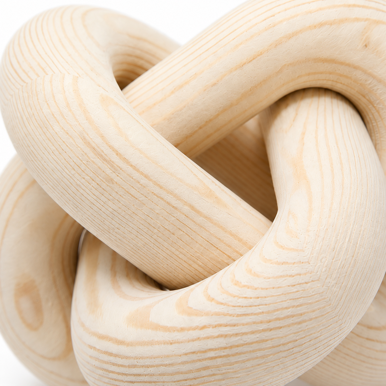 Modern Wood Knot Sculpture - Minimalist Accent