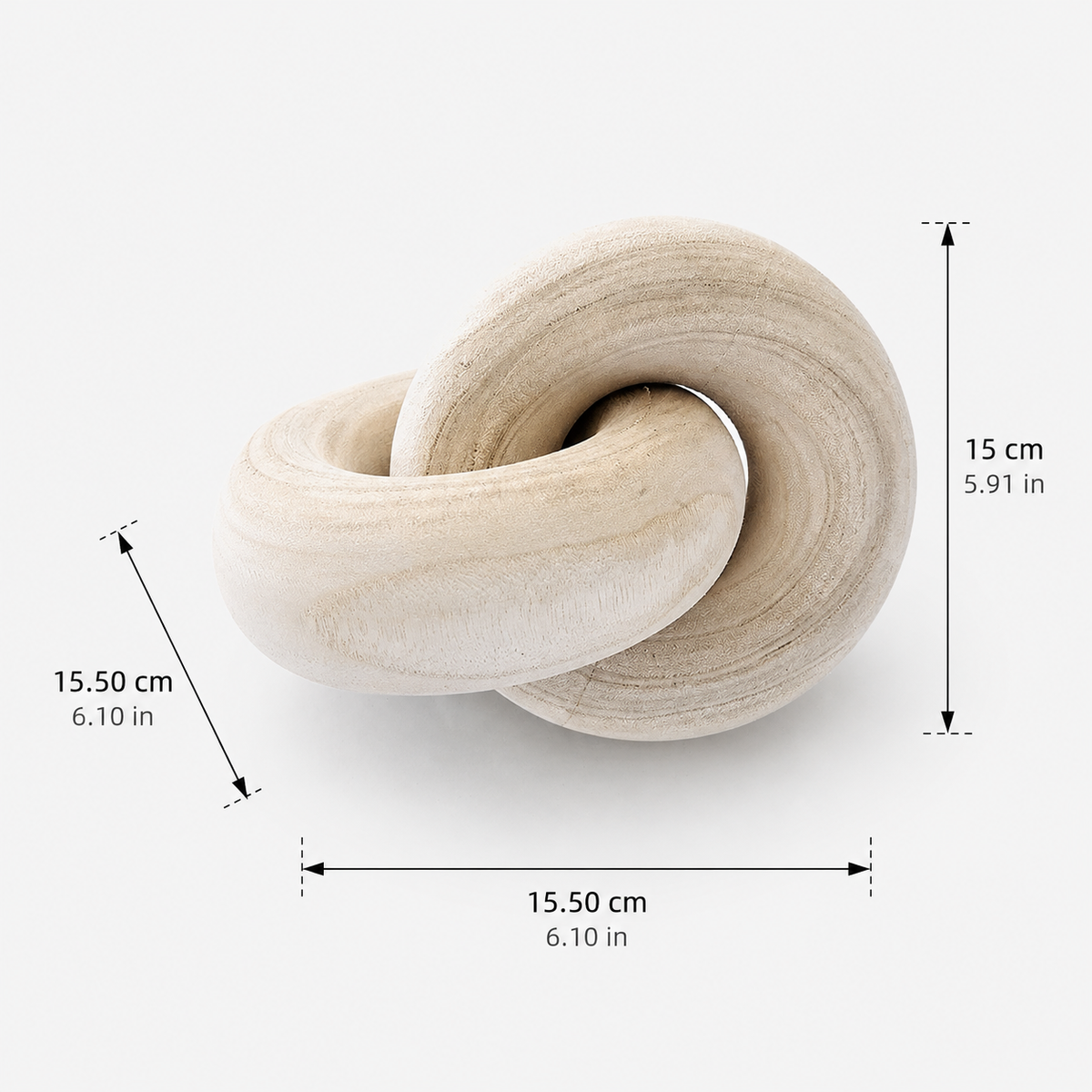 Interlocking Wood Knot Decor - Minimalist Accent