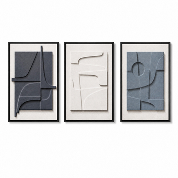 Modern 3D Abstract Wall Art Set of 3