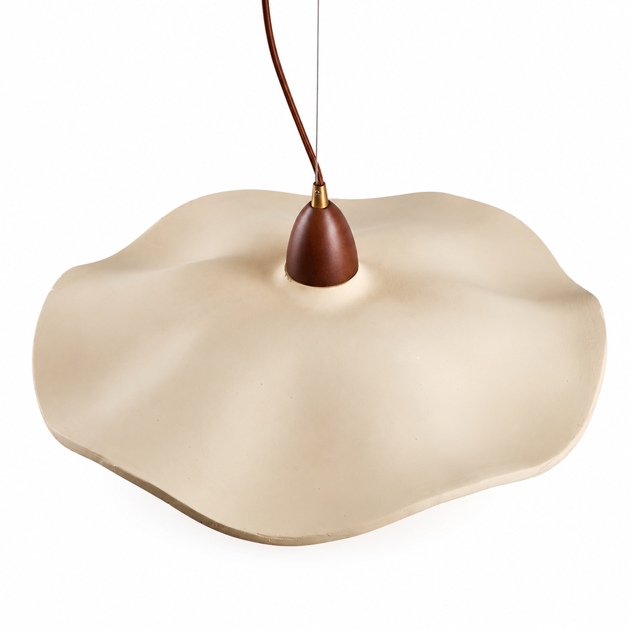 Lotus Cement Pendant Light 42cm | Wabi Sabi Japandi Ceiling Lamp