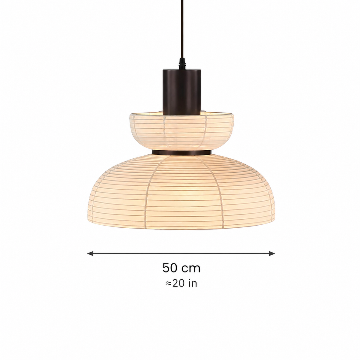 Japanese Wabi Sabi Pendant Light - Fabric Lantern