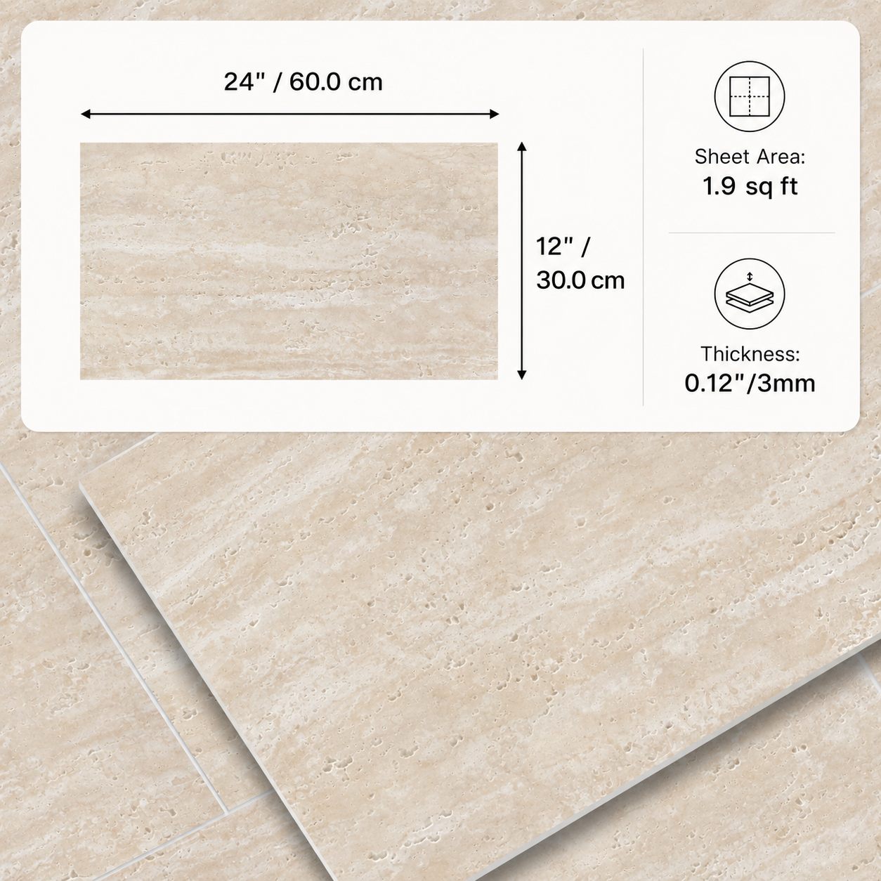 Travertine Stone Flexible Wall Panel
