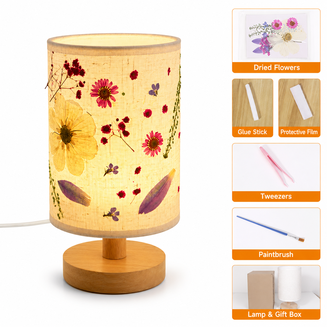 DIY Pressed Flower Lamp Kit