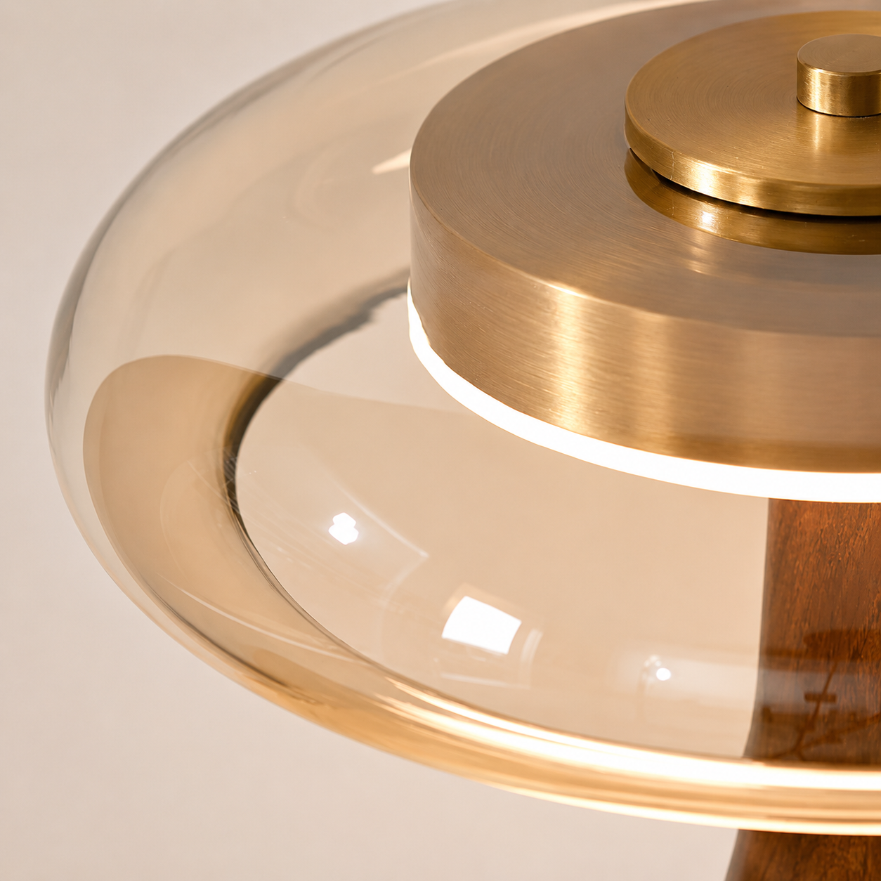 Bedside Table Lamp Glass Shade – Cozy Lighting