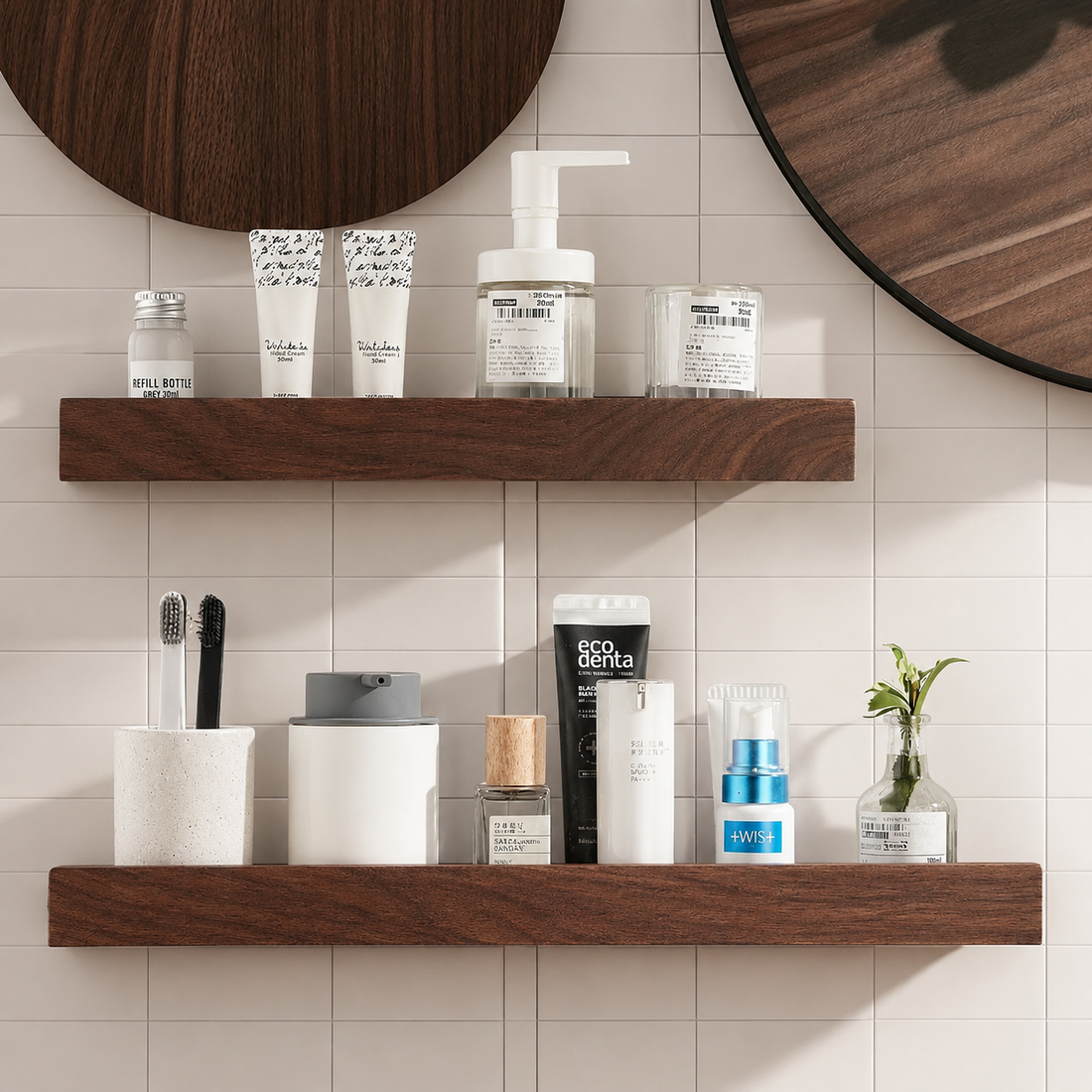 Wooden Bathroom Shelves – Space-Saving Storage