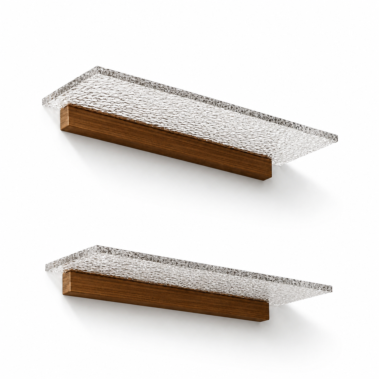 Wall Shelf Walnut Finish – Bathroom Storage Organizer