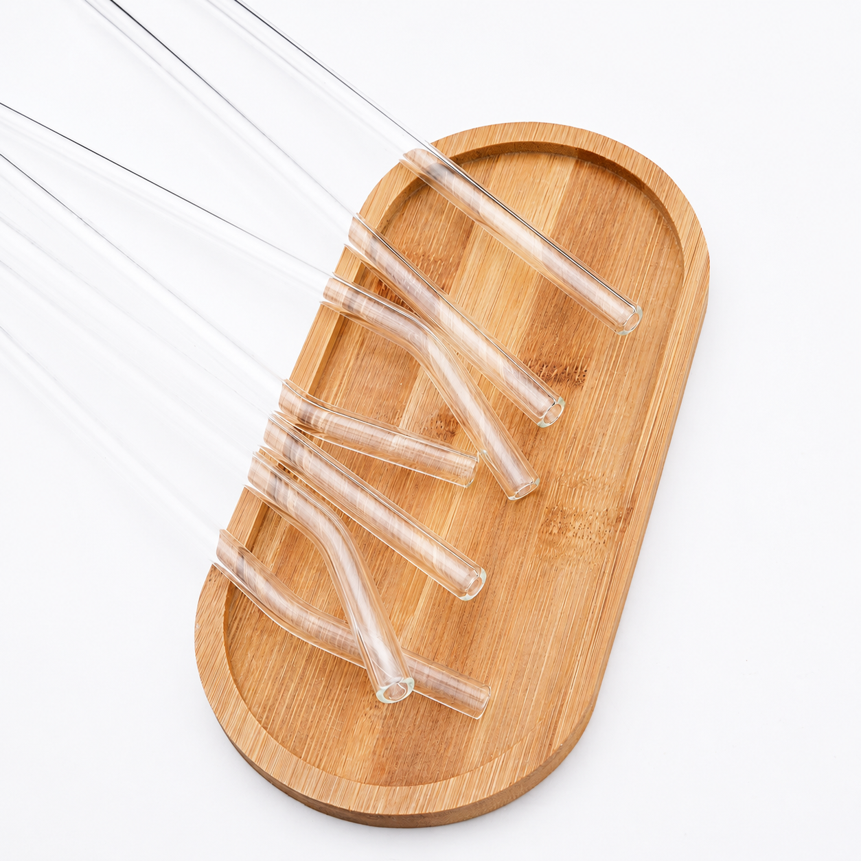 8 Pcs Glass Straw Set Reusable Drinking Straws