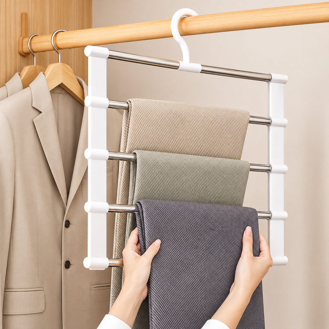 Pants Hanger Multi Layer Organizer
