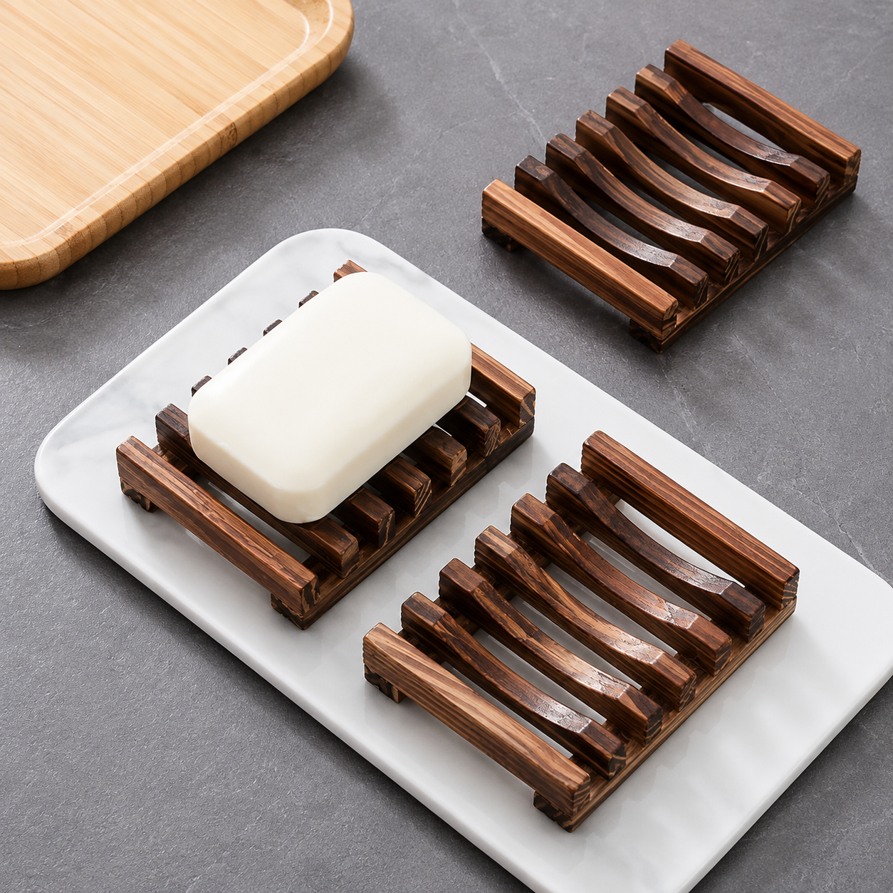 Bamboo Soap Dish Bathroom Soap Holder