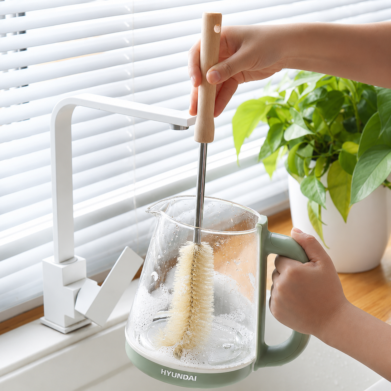 Bottle Cleaning Brush Wooden Handle