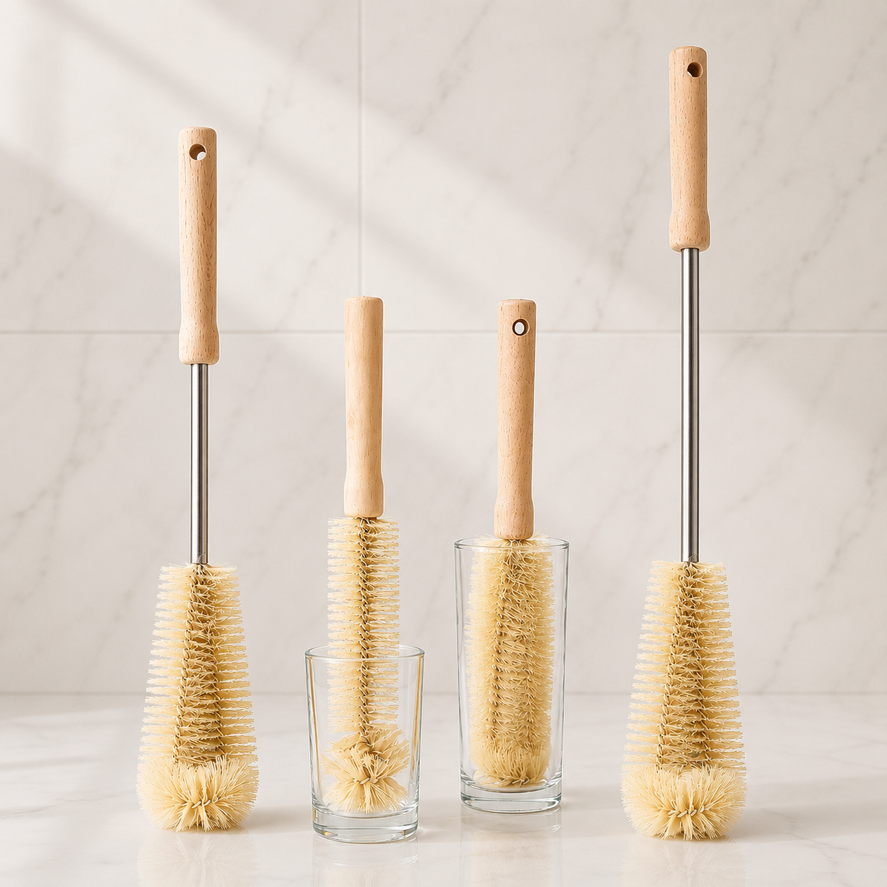 Bottle Cleaning Brush Wooden Handle