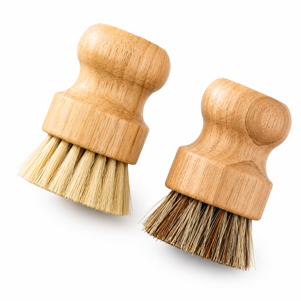 Kitchen Cleaning Brush Set of 2 Wooden Dish Brushes