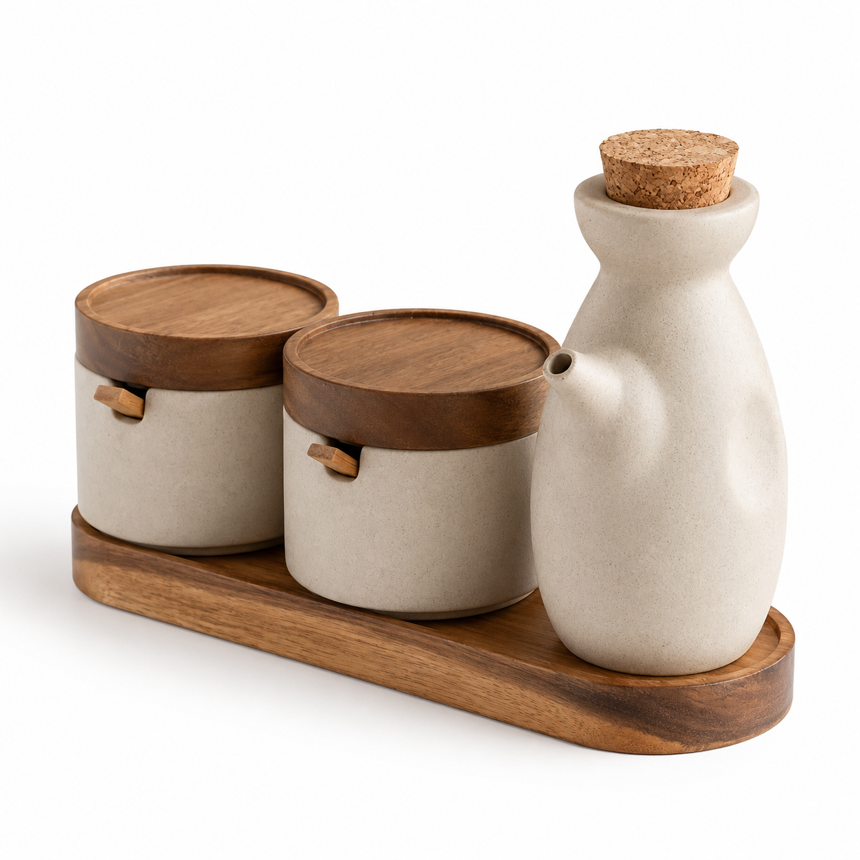 Ceramic Spice Jar Set Kitchen Seasoning Containers