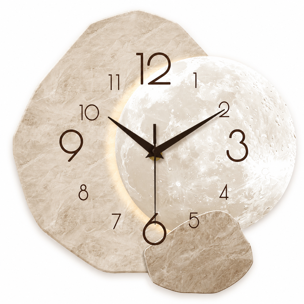 Moon Wall Clock Modern Decor