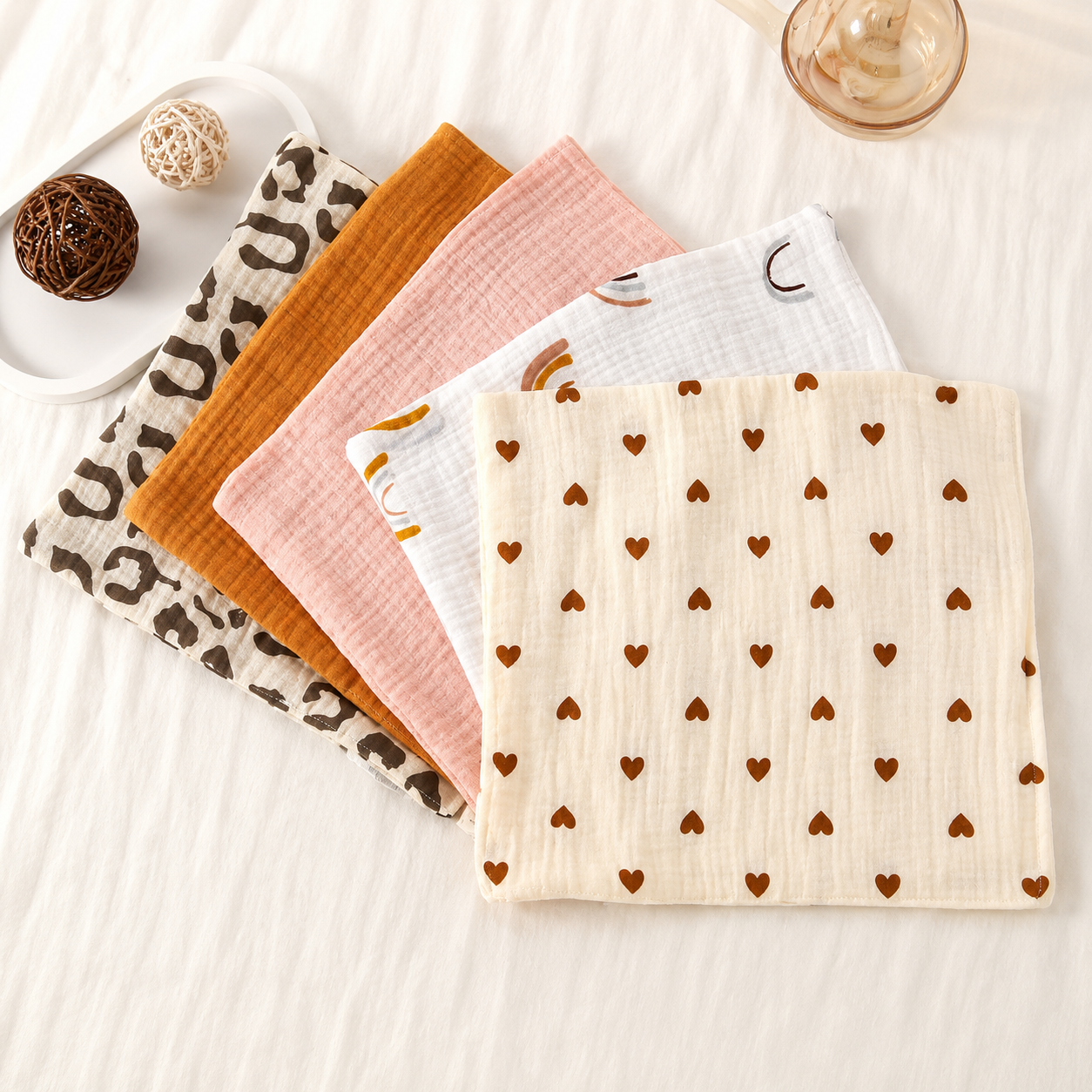 Baby Cotton Washcloths Set of 5