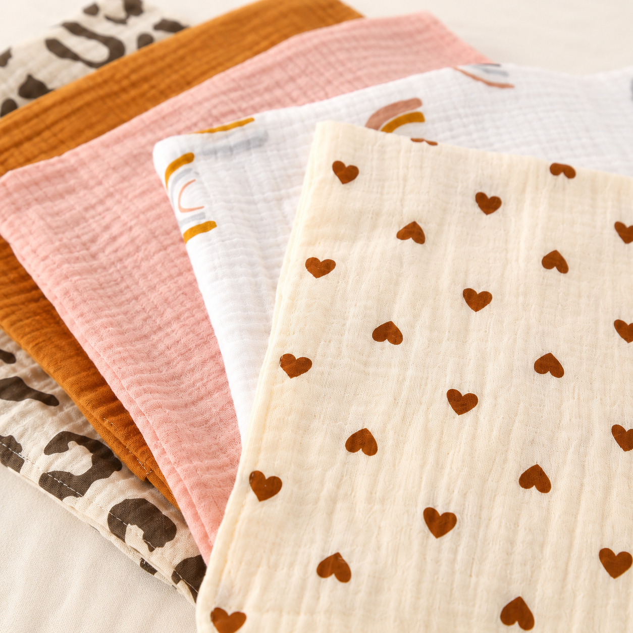 Baby Cotton Washcloths Set of 5