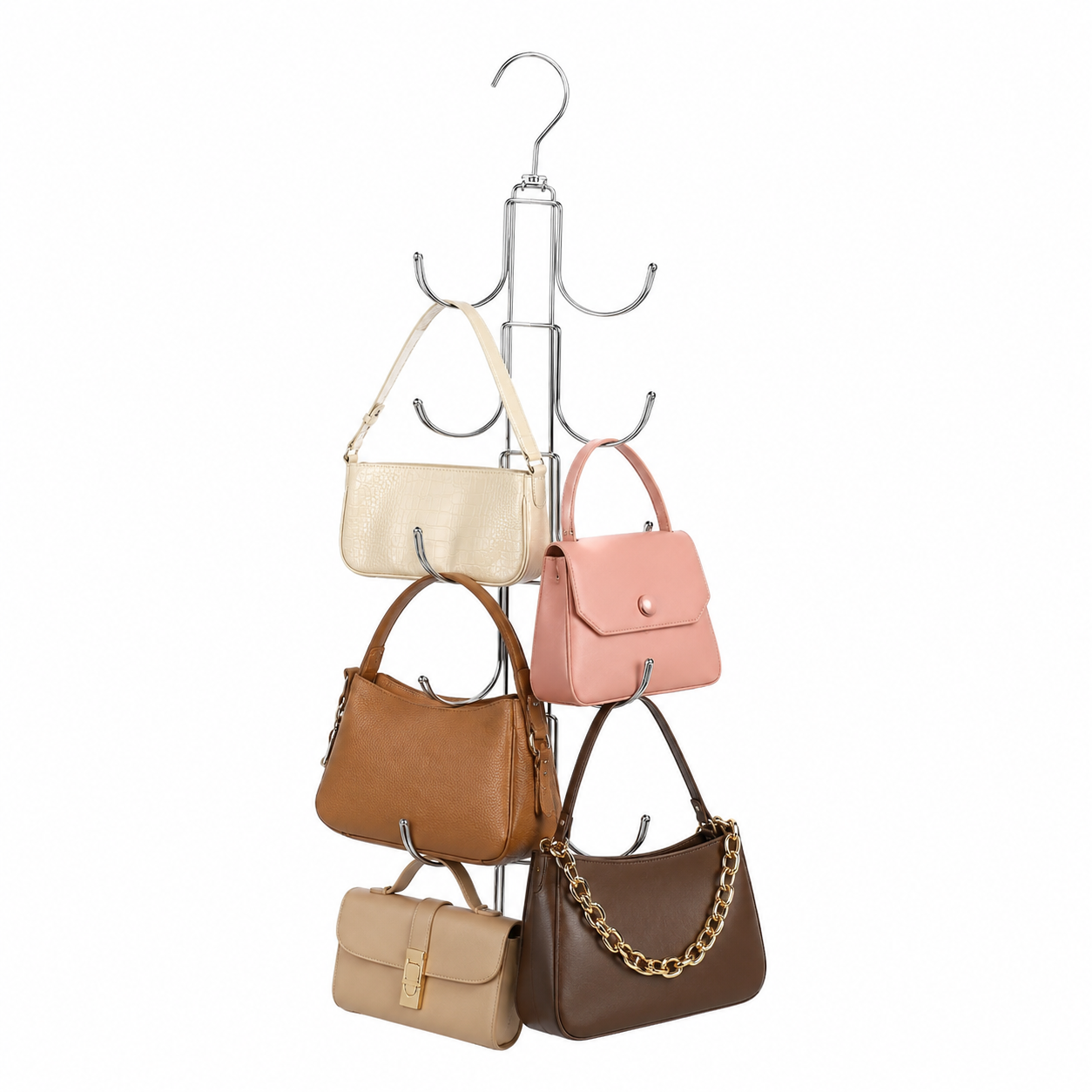Purse Organizer Hanger - 10-Hook Storage Rack