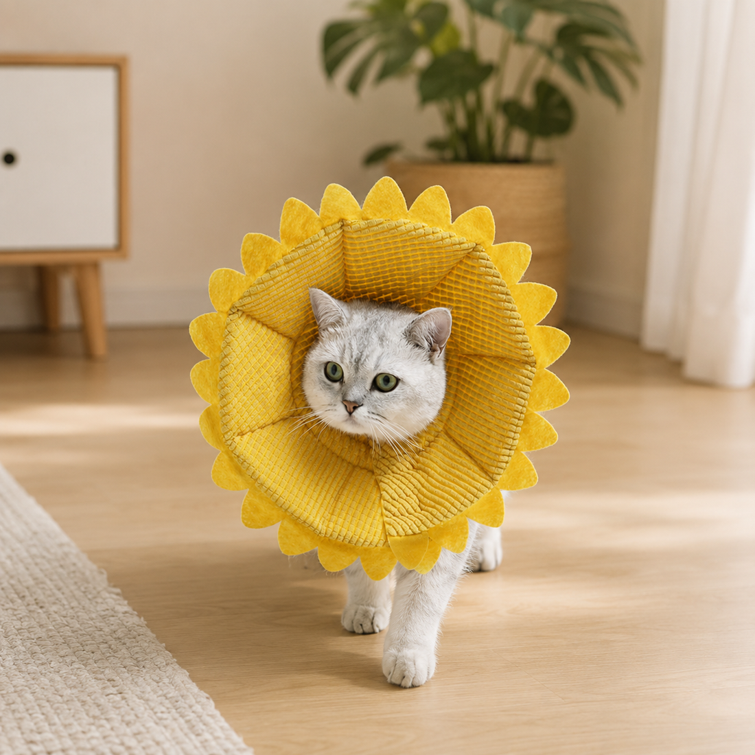 Sunflower Recovery Cone for Pets