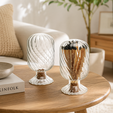 Decorative Match Holder Jar