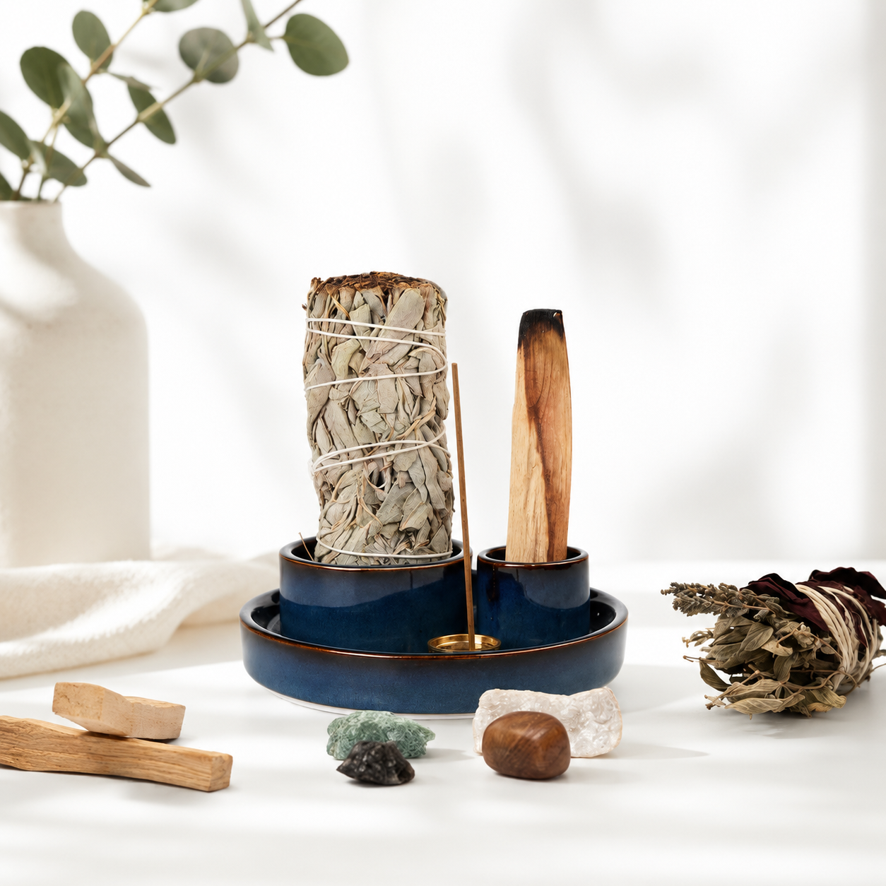 Midnight Blue Incense Holder 4-in-1 Burner