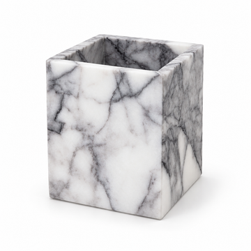 Calacatta Viola Marble Brush Holder - Vanity Organizer