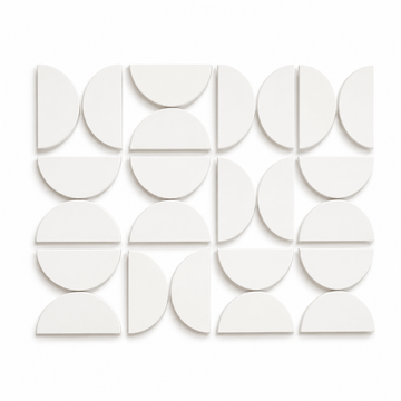 Geometric Wall Panels - 24 Piece Half Circle Set