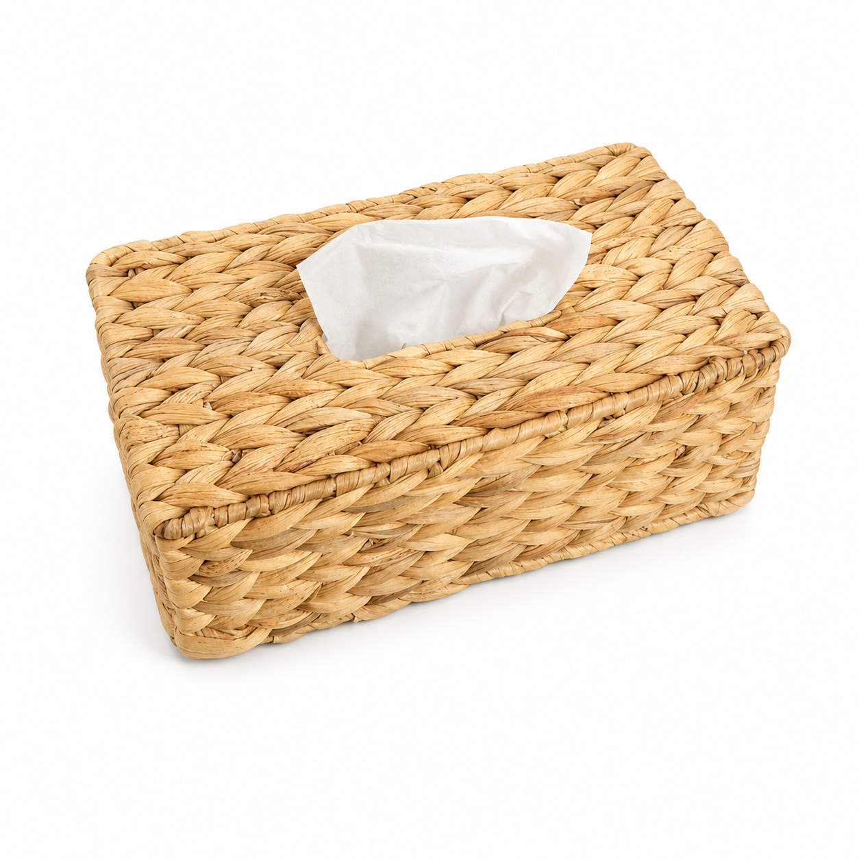 Handwoven Wicker Tissue Box Cover