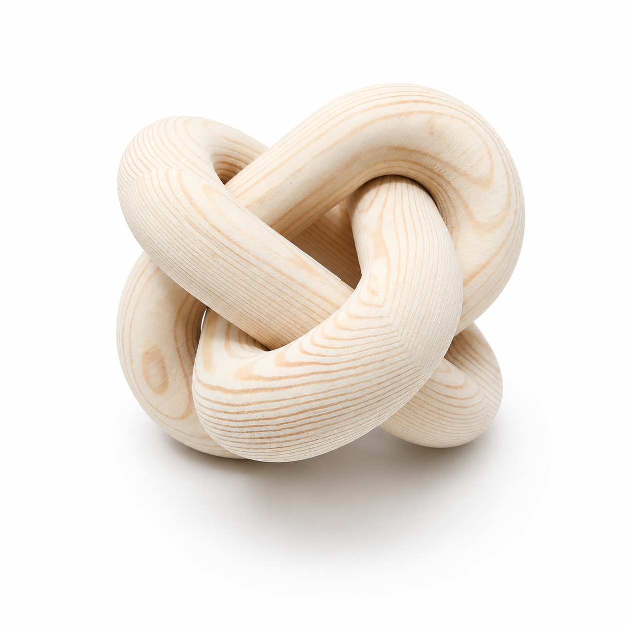 Modern Wood Knot Sculpture - Minimalist Accent