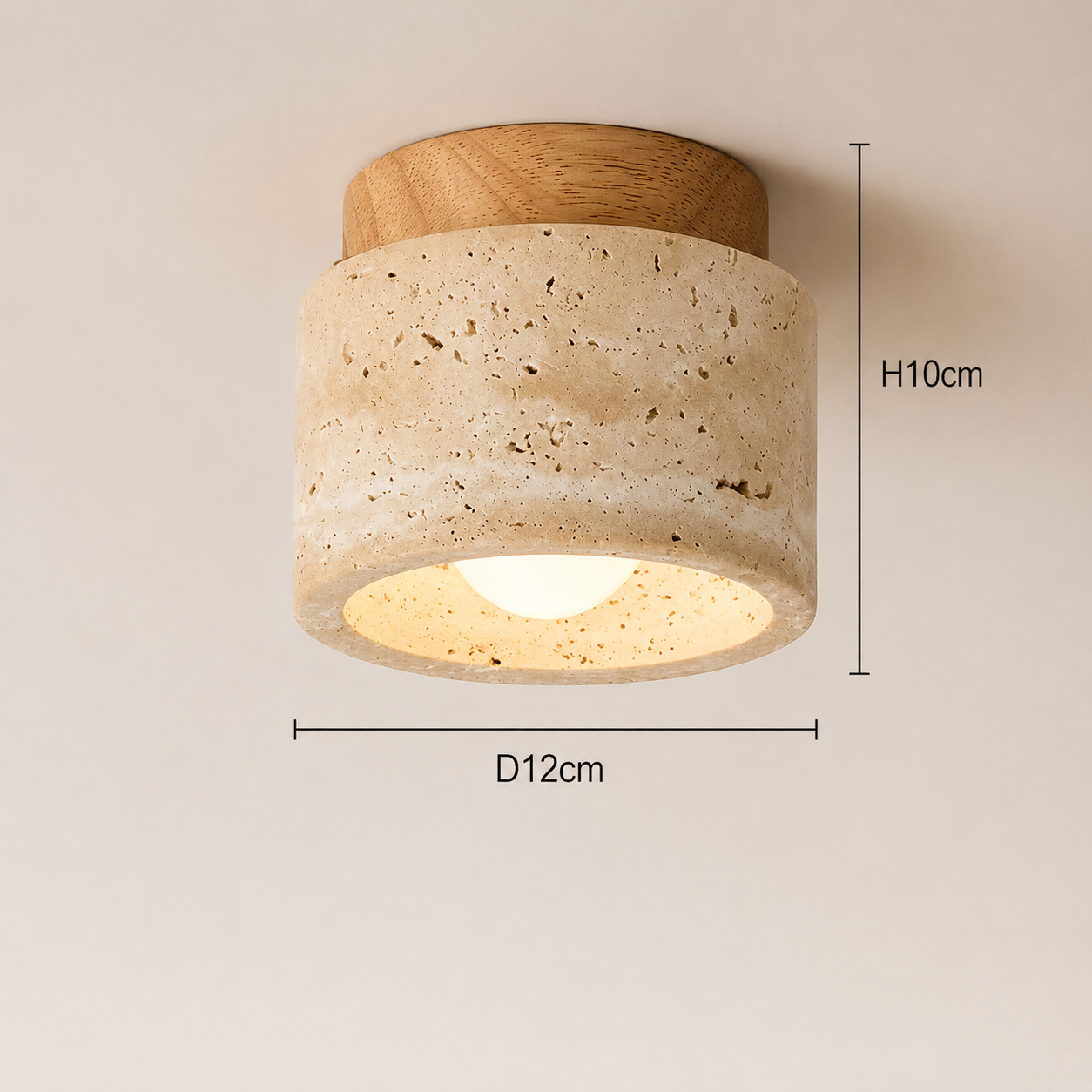 Travertine Ceiling Light