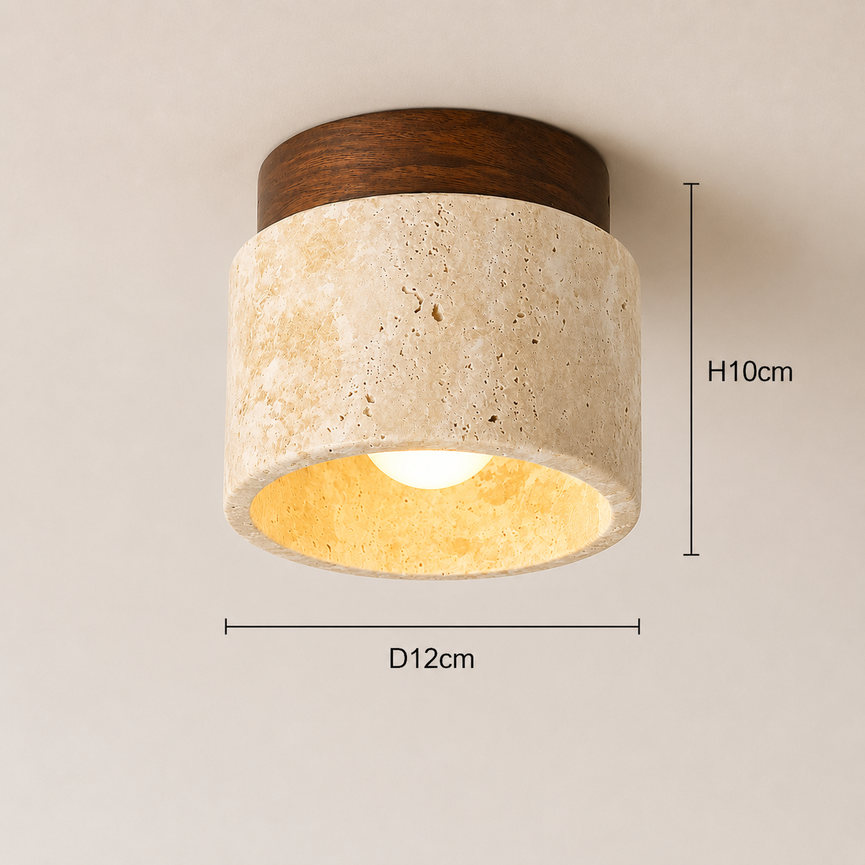 Travertine Ceiling Light